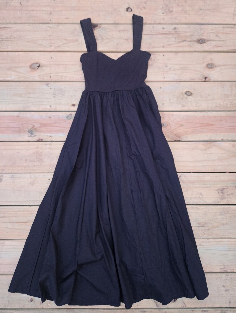 J. Crew Black Sweetheart Maxi Dress with Wide Straps NWT Sz Xs/S